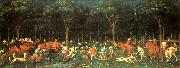 UCCELLO, Paolo The Hunt in the Forest aer oil on canvas